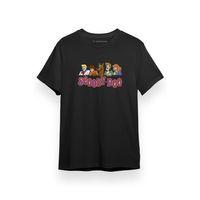 Scooby Doo Team Heads Logo Siyah Kısa kol Erkek Tshirt