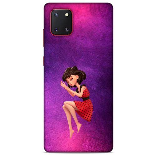 Samsung Galaxy Note 10 Lite Kılıf Depresyon (40) Fit Silikon Kılıf Kahverengi Beyaz