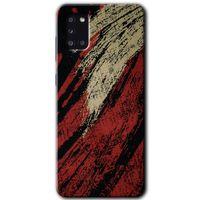 MRCİLETİSİM Samsung Galaxy A31 Kılıf HD Desen Baskılı Arka Kapak + Temperli Cam - Kumaş Deseni 6