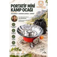Portatif Mini Kamp Ocağı Rüzgar Korumalı Katlanabilir Gazlı Kamp Pürmüzü Çakmaklı Açık Hava Ocağı 723727