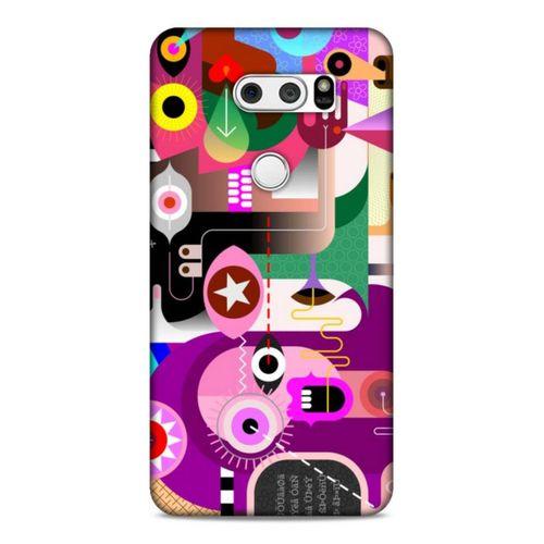 Lopard LG K40S Uyumlu Kılıf Soyut Sanat (22) Desenli Tam Koruma Kılıfı