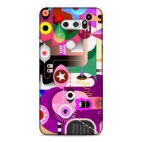 Lopard LG K40S Uyumlu Kılıf Soyut Sanat (22) Desenli Tam Koruma Kılıfı