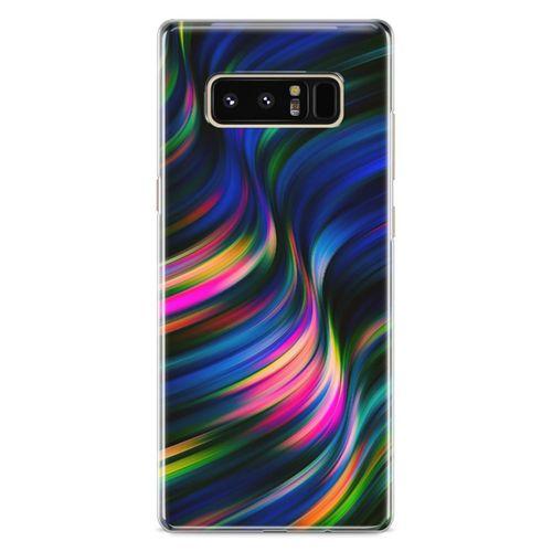 Samsung Galaxy Note 8 Kılıf Boya Dalgası Arka Kapak Koruma Desenli Full Koruyucu
