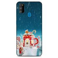 Samsung Galaxy M30s Kılıf Snowix (13) Silikon Kap Kırmızı