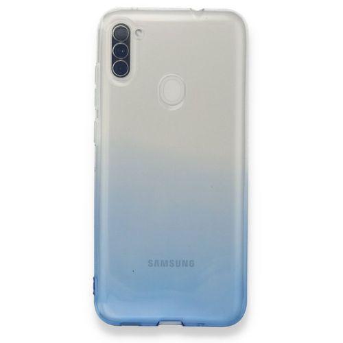 XD Samsung Galaxy A11 Kılıf Lüx Çift Renkli Silikon - Mavi