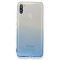 XD Samsung Galaxy A11 Kılıf Lüx Çift Renkli Silikon - Mavi
