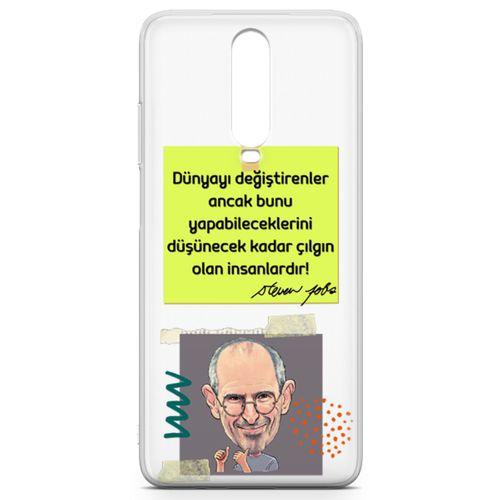 Xiaomi Redmi K30 Kılıf Caps Steve Jobs Arka Kapak Koruma Desenli Full Koruyucu