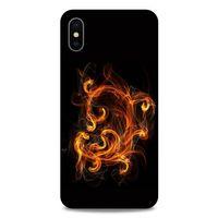 Lopard Apple iPhone XS Max Uyumlu Kılıf FireX (25) Antişok Kapak Ateş Kırmızı