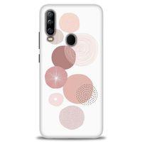General Mobile GM 20 Pro Kılıf HD Baskılı Kılıf - Mürdüm Daireler + Tam Ekran Koruyucu