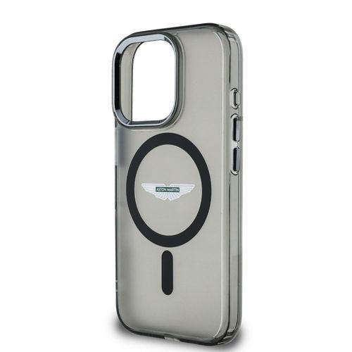 Apple iPhone 15 Pro Max Kılıf Aston Martin Orjinal Lisanslı M-safe Şarj Özellikli IML Baskı Logolu Metal Düğmeli Kapak