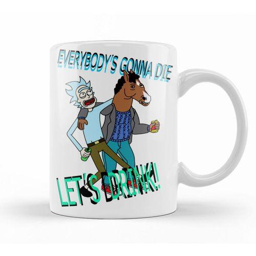 Bojack Horseman Rick and Morty Kupa Bardak Porselen