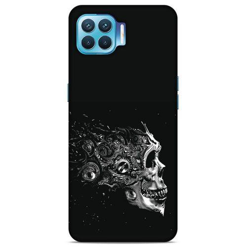 Lopard Oppo Reno 4 Lite Uyumlu Kılıf Tattoo's (9) Kılıf Beyaz Siyah