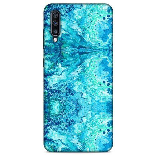 Mermer Desenli (36) Tema Glitter Kılıf Deniz Mavisi Samsung Galaxy A70 Kılıf
