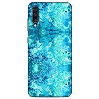 Mermer Desenli (36) Tema Glitter Kılıf Deniz Mavisi Samsung Galaxy A70 Kılıf