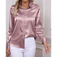 Kadın Uzun Kollu Saten Gömlek