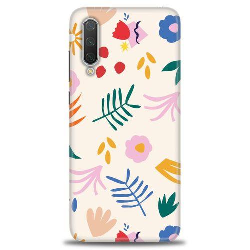 Xiaomi Mi 9 SE Kılıf HD Baskılı Kılıf - Renkli Yapraklar + Tam Ekran Koruyucu