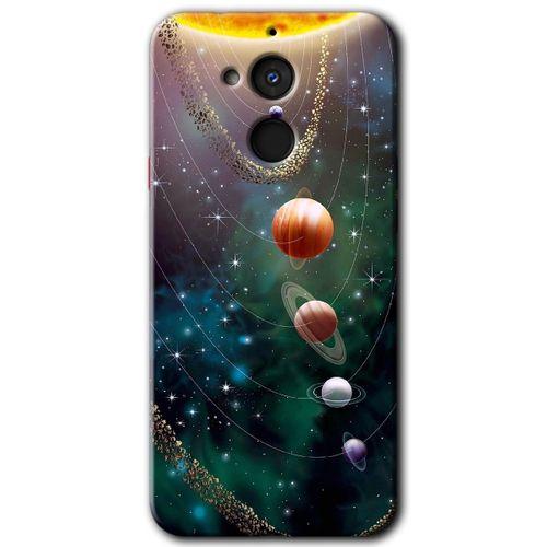 Potkal Hediye Fabrikası General Mobile GM 8 HD Baskılı Kılıf + 9D Tam Ekran Koruyucu - Cosmos