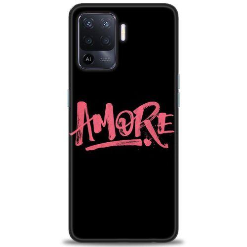 Oppo Reno 5 Lite Kılıf HD Baskılı Kılıf - Amore + Tam Ekran Koruyucu