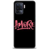 Oppo Reno 5 Lite Kılıf HD Baskılı Kılıf - Amore + Tam Ekran Koruyucu