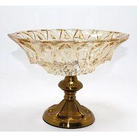 Gold Detaylı Eskitme Ayaklı Dekoratif Cam Sunumluk