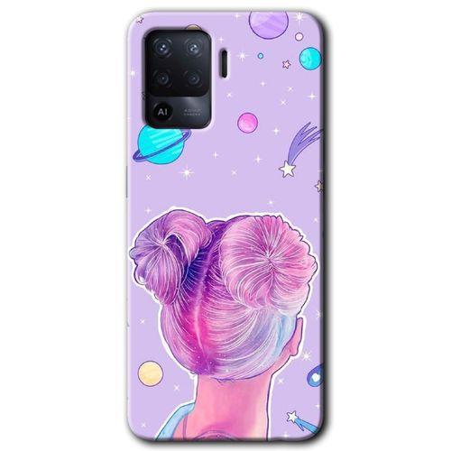 Oppo Reno 5 Lite Kılıf HD Baskılı Desen + Hayalet Cam Yandan Görünmez