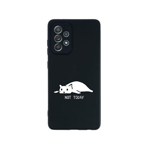 Samsung A52 Not To Day Premium Silikonlu Siyah Telefon Kılıfı