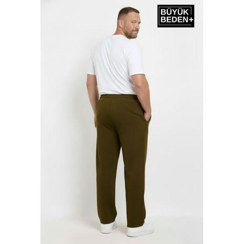 Erkek Büyük Beden New York Baskılı Rahat Kesim Paça Reçme ince Eşofman Altı SPR26EA952-5