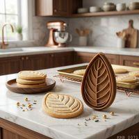 Yaprak Figürlü Hamur Şekillendirici Kurabiye Kalıbı Oyun Hamuru Kalıbı 8 5 cm