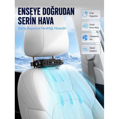 Araç İçi Boyun Serinletme Fanı Usb-c Güçlü Hava Akışlı Soğutucu