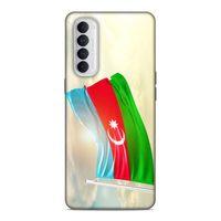 Oppo Reno 4 Pro Uyumlu Kılıf Azarbaijan (7) Telefon Kılıfı Gökyüzü Bayrak