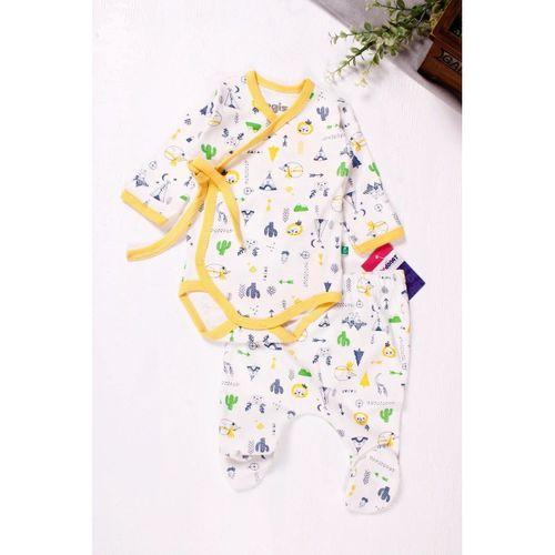 Kruvaze Bağlamalı Camp Desenli 2'li Erkek Takım