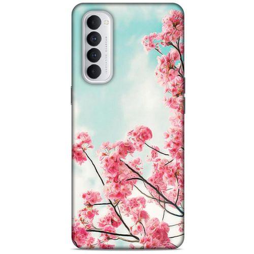 Lopard Oppo Reno 4 Pro Uyumlu Kılıf Bahar (44) Tough Armor Kılıf Kiraz Çiçekleri