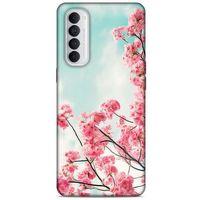 Lopard Oppo Reno 4 Pro Uyumlu Kılıf Bahar (44) Tough Armor Kılıf Kiraz Çiçekleri