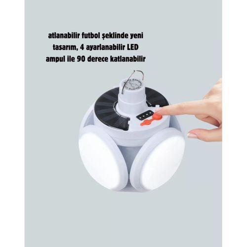 Güneş Enerjili Usb Şarj Edilebilir 5 Modlu Katlanabilir Led Kamp Işığı