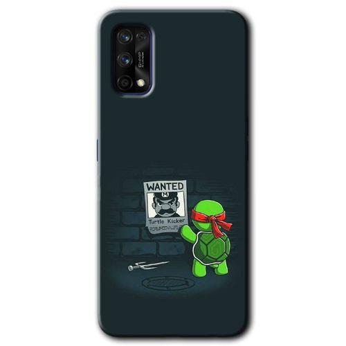 MRCİLETİSİM Realme 7 Pro Kılıf Baskılı Kapak - Kaplumbağa Avcısı + 5D Tam Kaplayan Cam