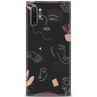 Samsung Galaxy Note 10 Plus Kılıf HD Baskılı Kılıf - Siyah Silüet + Tam Ekran Koruyucu