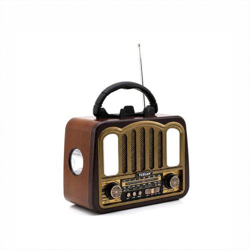 Şarjlı Bluetooth FM Radyo Hoparlör (USB/TF MP3, Nostaljik İbreli)