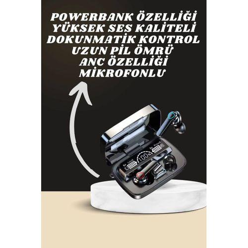 Dijital Göstergeli Powerbank Kulaklık Ve 7 Kordonlu Yeni Nesil Akıllı Saat Amoled Ekran