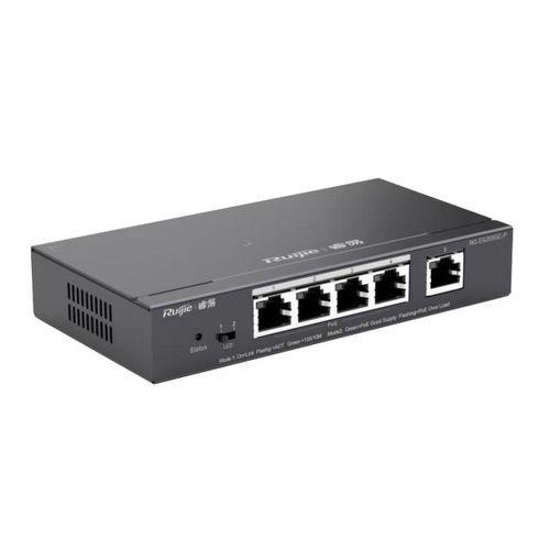 RUIJIE REYEE RG-ES205GC-P 4 PORT GIGABIT+1XGB RJ45 UPLINK L2 CLOUD YÖNETİLEBİLİR 54W POE SWITCH