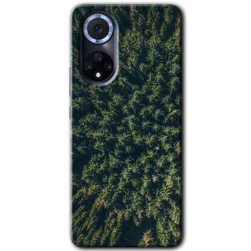 MRCİLETİSİM Huawei Nova 9 Kılıf HD Desen Baskılı Arka Kapak+Temperli Cam - Çam Ağacı Ormanı