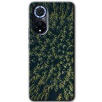 MRCİLETİSİM Huawei Nova 9 Kılıf HD Desen Baskılı Arka Kapak+Temperli Cam - Çam Ağacı Ormanı