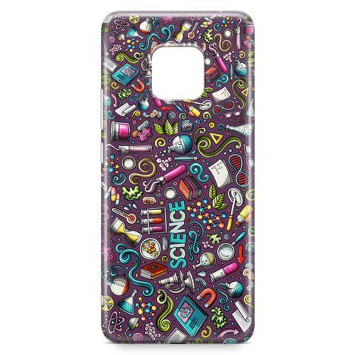Huawei Mate 20 Pro Kılıf Bilim İçin Doodle Arka Kapak Koruma Desenli Full Koruyucu
