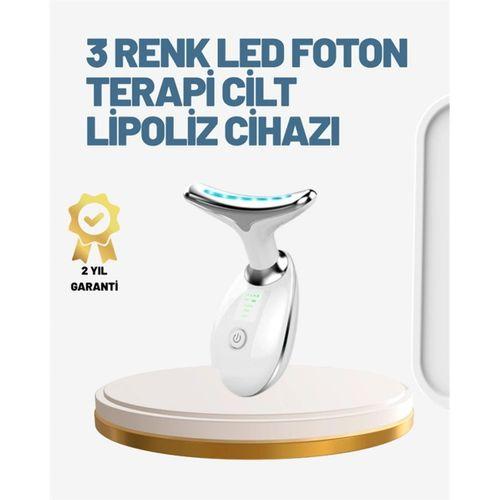 Cilt Yenileyici Şarjlı Güzellik Aleti – Pozitif/negatif İyon, Titreşimli Masaj Ve Kırmızı-mavi-yeşil Işıkla