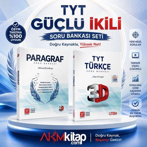 3D TYT Türkçe ve Paragraf Soru Bankası Seti 2 Kitap