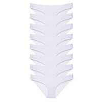 8 Adet Süper Eko Set Likralı Kadın Slip Külot Beyaz