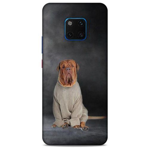 Huawei Mate 20 Pro Kılıf Köpek Kıyafetleri (29) Arka Koruma Kılıfı Fransız Mastifi Kazak