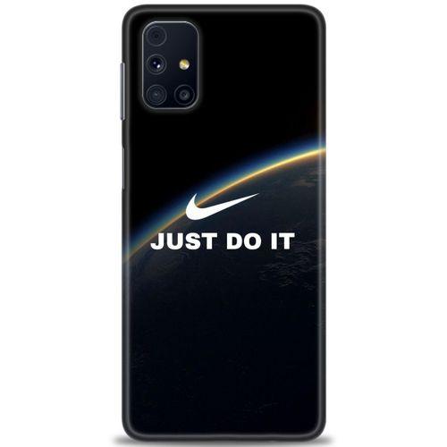Samsung Galaxy M51 Kılıf HD Baskılı Kılıf - Nike Dünya + Tam Ekran Koruyucu