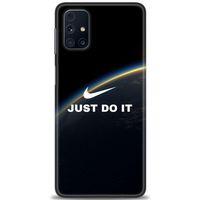 Samsung Galaxy M51 Kılıf HD Baskılı Kılıf - Nike Dünya + Tam Ekran Koruyucu