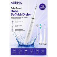 Ultrasonic şarjlı Elektrikli Akıllı Diş temizleme Cihazı Beyazlatıcı 5 Mod 3+1 Başlık, Ipx8 Su Geçirmez Beyaz