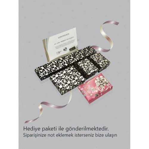 Mikail Meleği Mavi Firuze Taşlı Kadın Gümüş Kolye